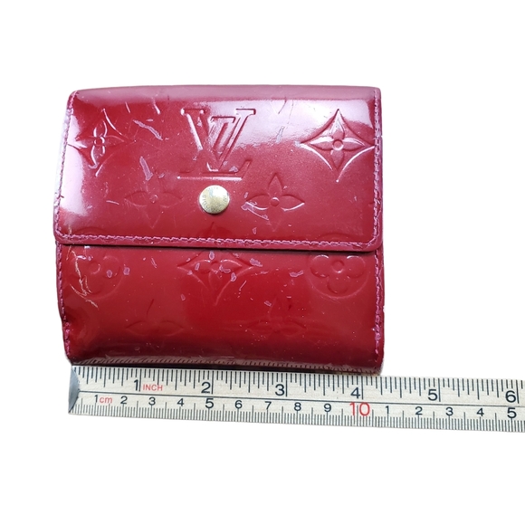 Authentic Louis Vuitton Portefeuille Elise Bifold Wallet Monogram Vernis - Picture 9 of 12